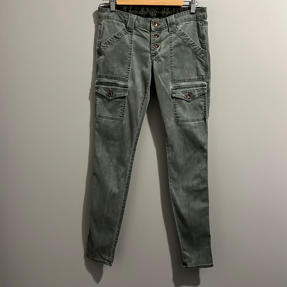Rich & Skinny Women's Skinny Jeans in Olive Green